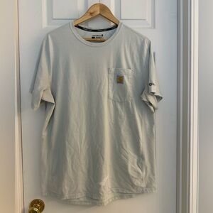 Carhartt Force Short Sleeve Pocket Tee (Men’s L, Light Teal)